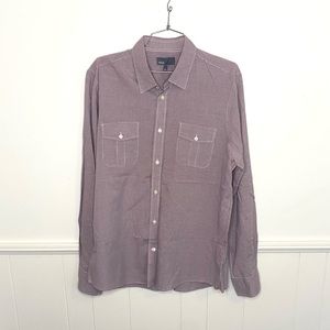 Vince Plaid Button Front Shirt L